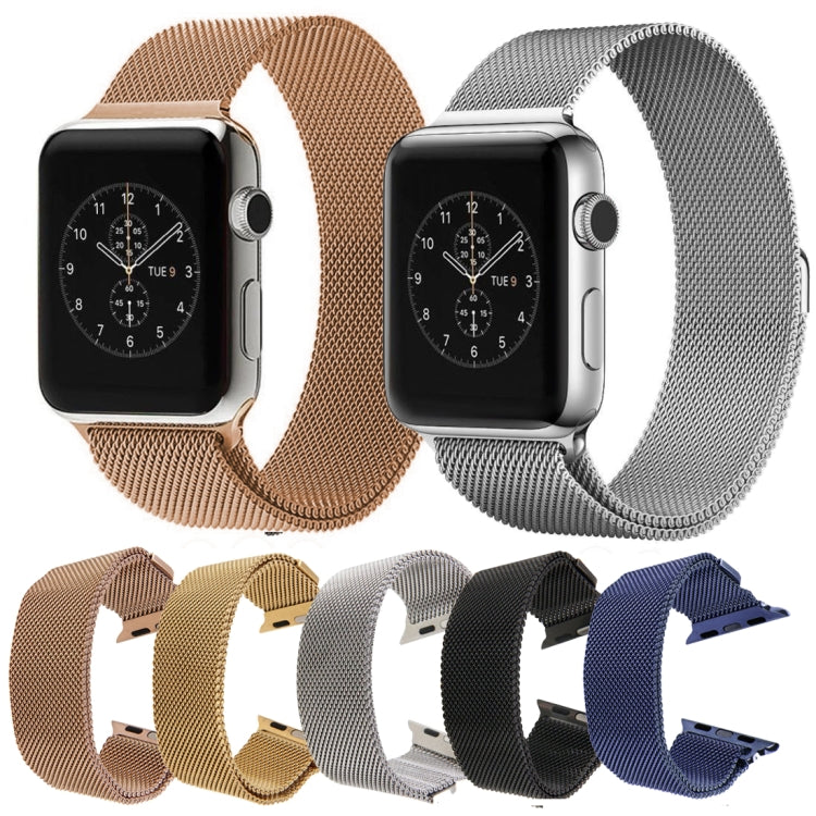 Frendorf | Für Apple Watch 42mm Milanese Loop Magnetische Edelstahl-Uhrband (Schwarz)