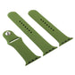 Frendorf | Für Apple Watch Series 10 42mm / 9&8&7 41mm / SE 3&SE 2&6&SE&5&4 40mm / 3&2&1 38mm 3 in 1 Gummi-Uhrenarmband mit Dornschließe (Kieferngrün)