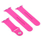 Frendorf | Für Apple Watch Series 10 42mm / 9&8&7 41mm / SE 3&SE 2&6&SE&5&4 40mm / 3&2&1 38mm 3 in 1 Gummi-Uhrenarmband mit Dornschließe (Rosa Rot)