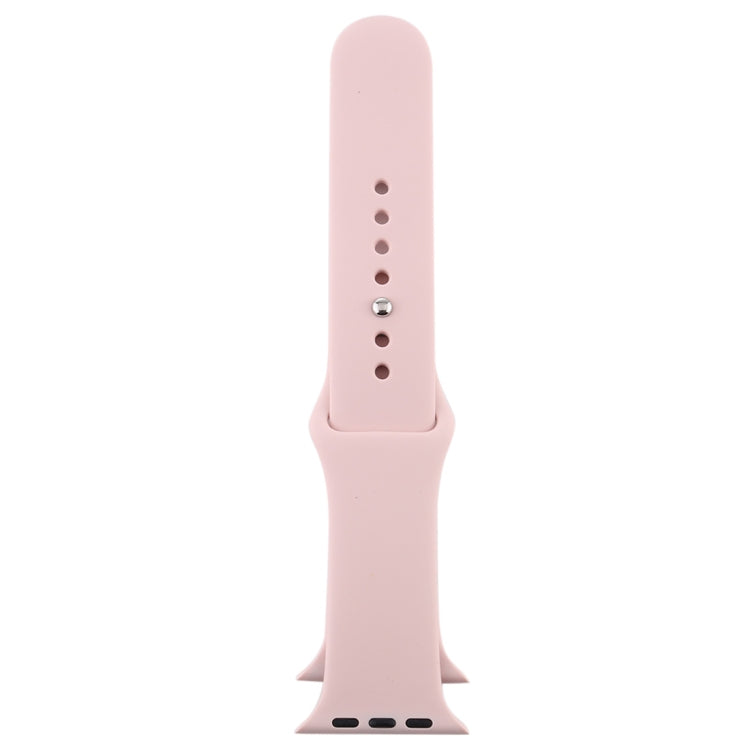 Frendorf | Für Apple Watch Series 10 42mm / 9&8&7 41mm / SE 3&SE 2&6&SE&5&4 40mm / 3&2&1 38mm 3 in 1 Gummi-Uhrenarmband mit Stiftschnalle (Sand Pink)