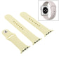 Frendorf | Für Apple Watch Series 10 42mm / 9&8&7 41mm / SE 3&SE 2&6&SE&5&4 40mm / 3&2&1 38mm 3 in 1 Gummi-Uhrenarmband mit Schnalle (Creme Gelb)