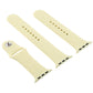 Frendorf | Für Apple Watch Series 10 42mm / 9&8&7 41mm / SE 3&SE 2&6&SE&5&4 40mm / 3&2&1 38mm 3 in 1 Gummi-Uhrenarmband mit Schnalle (Creme Gelb)