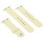 Frendorf | Für Apple Watch Series 10 42mm / 9&8&7 41mm / SE 3&SE 2&6&SE&5&4 40mm / 3&2&1 38mm 3 in 1 Gummi-Uhrenarmband mit Schnalle (Creme Gelb)