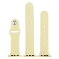 Frendorf | Für Apple Watch Series 10 42mm / 9&8&7 41mm / SE 3&SE 2&6&SE&5&4 40mm / 3&2&1 38mm 3 in 1 Gummi-Uhrenarmband mit Schnalle (Creme Gelb)