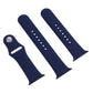 Frendorf | Für Apple Watch Series 10 42mm / 9&8&7 41mm / SE 3&SE 2&6&SE&5&4 40mm / 3&2&1 38mm 3 in 1 Gummi Uhrband mit Steckverschluss (Dunkelblau)
