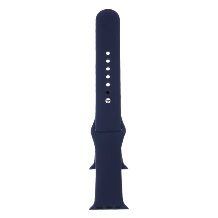 Frendorf | Für Apple Watch Series 10 42mm / 9&8&7 41mm / SE 3&SE 2&6&SE&5&4 40mm / 3&2&1 38mm 3 in 1 Gummi Uhrband mit Steckverschluss (Dunkelblau)