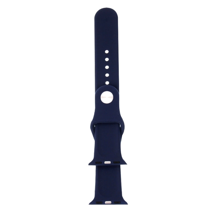 Frendorf | Für Apple Watch Series 10 42mm / 9&8&7 41mm / SE 3&SE 2&6&SE&5&4 40mm / 3&2&1 38mm 3 in 1 Gummi Uhrband mit Steckverschluss (Dunkelblau)