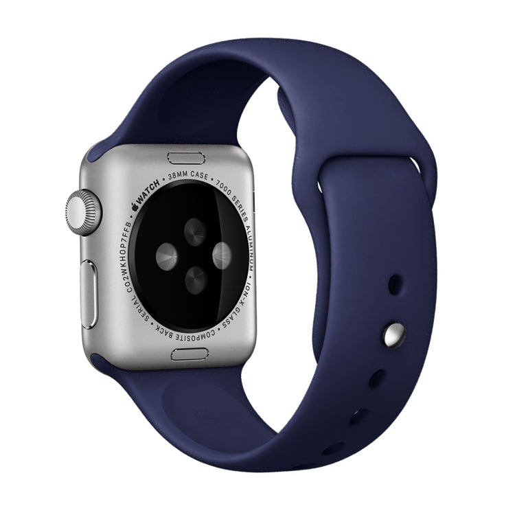 Frendorf | Für Apple Watch Series 10 42mm / 9&8&7 41mm / SE 3&SE 2&6&SE&5&4 40mm / 3&2&1 38mm 3 in 1 Gummi Uhrband mit Steckverschluss (Dunkelblau)