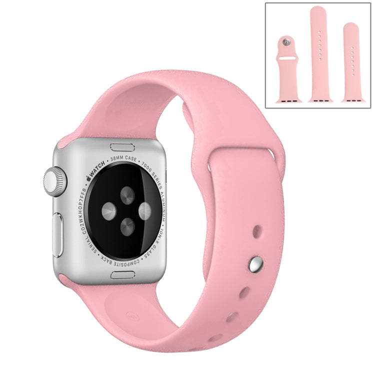 Frendorf | Für Apple Watch Series 10 42mm / 9&8&7 41mm / SE 3&SE 2&6&SE&5&4 40mm / 3&2&1 38mm 3 in 1 Gummi-Armband mit Dornschließe (Rosa)