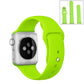 Frendorf | Für Apple Watch Series 10 42mm / 9&8&7 41mm / SE 3&SE 2&6&SE&5&4 40mm / 3&2&1 38mm 3 in 1 Gummi-Uhrenarmband mit Dornschließe (Grün)
