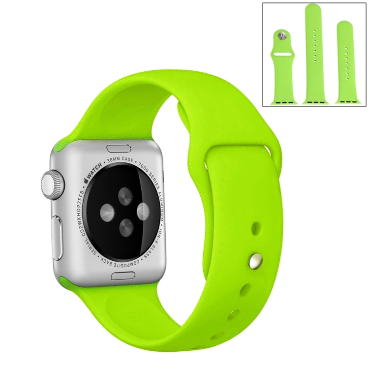 Frendorf | Für Apple Watch Series 10 42mm / 9&8&7 41mm / SE 3&SE 2&6&SE&5&4 40mm / 3&2&1 38mm 3 in 1 Gummi-Uhrenarmband mit Dornschließe (Grün)