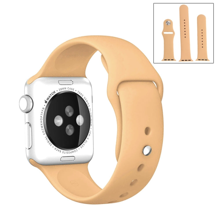 Frendorf | Für Apple Watch Series 10 42mm / 9&8&7 41mm / SE 3&SE 2&6&SE&5&4 40mm / 3&2&1 38mm 3 in 1 Gummi-Uhrenarmband mit Dornschließe (Khaki)