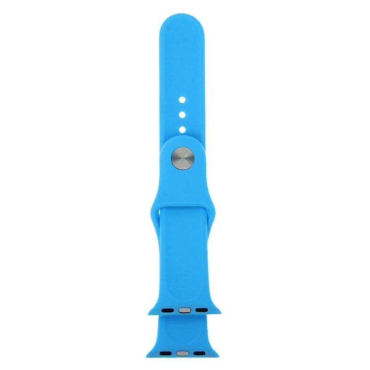Frendorf | Für Apple Watch Series 10 42mm / 9&8&7 41mm / SE 3&SE 2&6&SE&5&4 40mm / 3&2&1 38mm 3 in 1 Gummiuhrband mit Dornschließe (Blau)