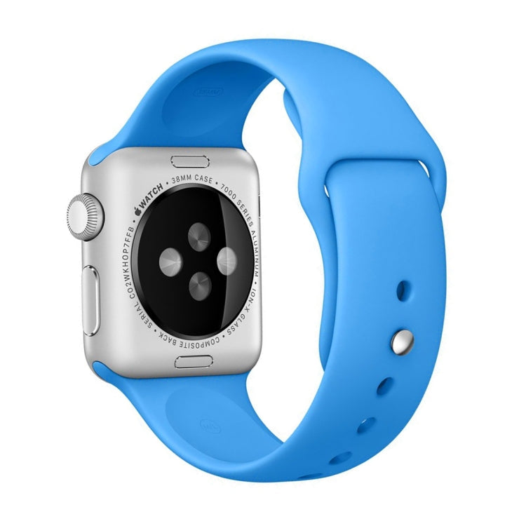 Frendorf | Für Apple Watch Series 10 42mm / 9&8&7 41mm / SE 3&SE 2&6&SE&5&4 40mm / 3&2&1 38mm 3 in 1 Gummiuhrband mit Dornschließe (Blau)