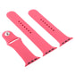 Frendorf | Für Apple Watch Series 10 42mm / 9&8&7 41mm / SE 3&SE 2&6&SE&5&4 40mm / 3&2&1 38mm 3 in 1 Gummi-Uhrenarmband mit Dornschließe (Hibiskus Pink)