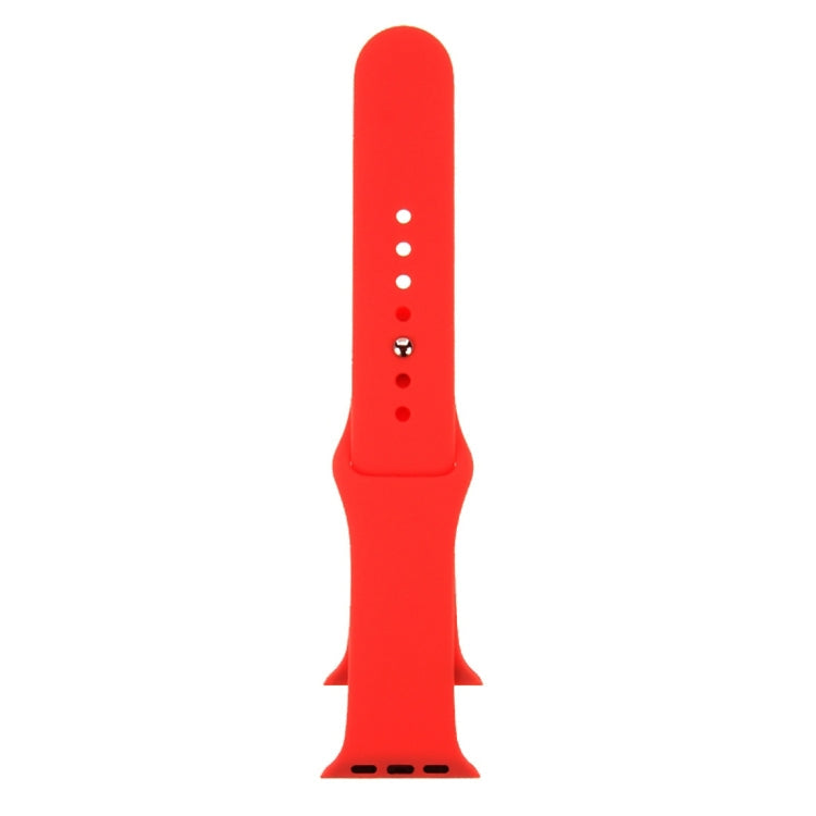 Frendorf | Für Apple Watch Series 10 42mm / 9&8&7 41mm / SE 3&SE 2&6&SE&5&4 40mm / 3&2&1 38mm 3 in 1 Gummi Uhrenarmband mit Dornschließe (Rot)