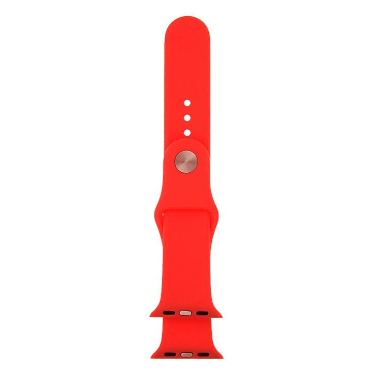 Frendorf | Für Apple Watch Series 10 42mm / 9&8&7 41mm / SE 3&SE 2&6&SE&5&4 40mm / 3&2&1 38mm 3 in 1 Gummi Uhrenarmband mit Dornschließe (Rot)