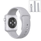Frendorf | Für Apple Watch Series 10 42mm / 9&8&7 41mm / SE 3&SE 2&6&SE&5&4 40mm / 3&2&1 38mm 3 in 1 Gummi Uhrenarmband mit Dornschließe (Silber)