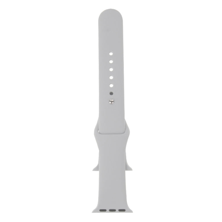 Frendorf | Für Apple Watch Series 10 42mm / 9&8&7 41mm / SE 3&SE 2&6&SE&5&4 40mm / 3&2&1 38mm 3 in 1 Gummi Uhrenarmband mit Dornschließe (Silber)