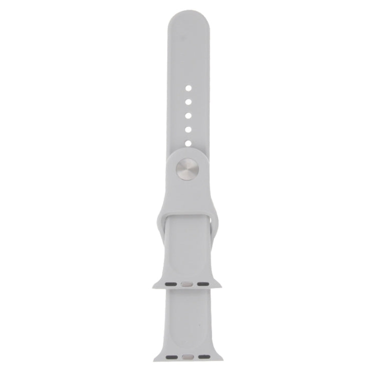 Frendorf | Für Apple Watch Series 10 42mm / 9&8&7 41mm / SE 3&SE 2&6&SE&5&4 40mm / 3&2&1 38mm 3 in 1 Gummi Uhrenarmband mit Dornschließe (Silber)