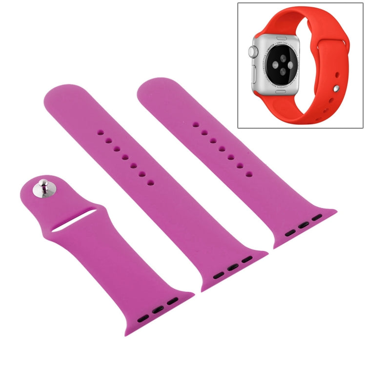 Frendorf | Für Apple Watch Serie 10 42mm / 9&8&7 41mm / SE 3&SE 2&6&SE&5&4 40mm / 3&2&1 38mm 3 in 1 Gummi-Uhrenarmband mit Dornschließe (Drachenfrucht)