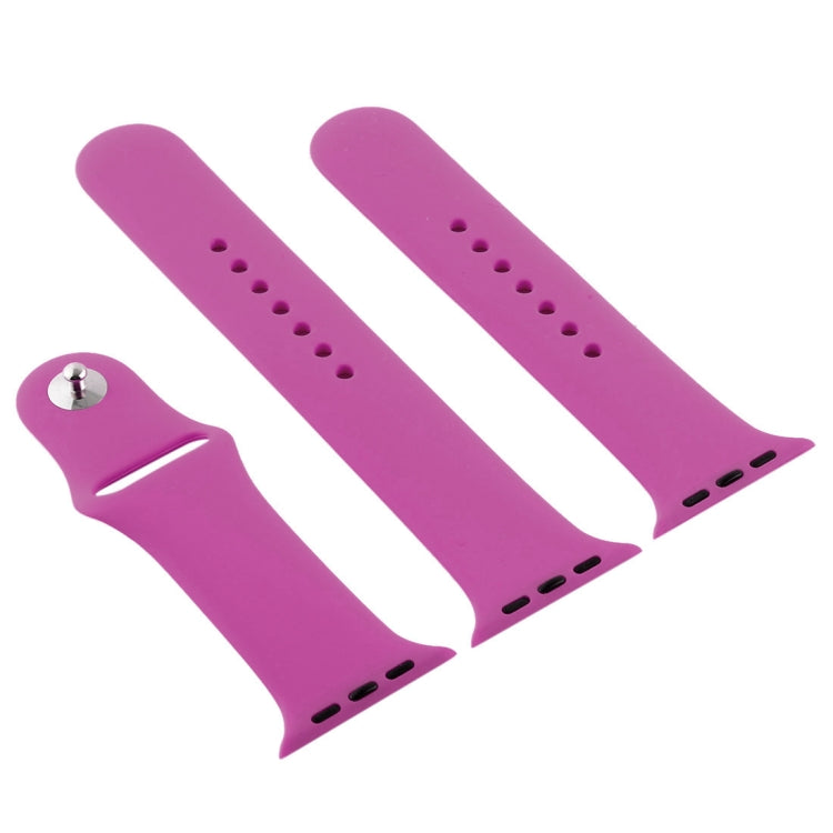 Frendorf | Für Apple Watch Serie 10 42mm / 9&8&7 41mm / SE 3&SE 2&6&SE&5&4 40mm / 3&2&1 38mm 3 in 1 Gummi-Uhrenarmband mit Dornschließe (Drachenfrucht)