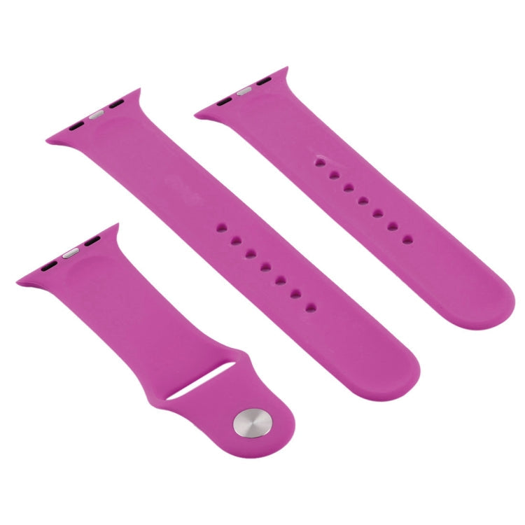 Frendorf | Für Apple Watch Serie 10 42mm / 9&8&7 41mm / SE 3&SE 2&6&SE&5&4 40mm / 3&2&1 38mm 3 in 1 Gummi-Uhrenarmband mit Dornschließe (Drachenfrucht)