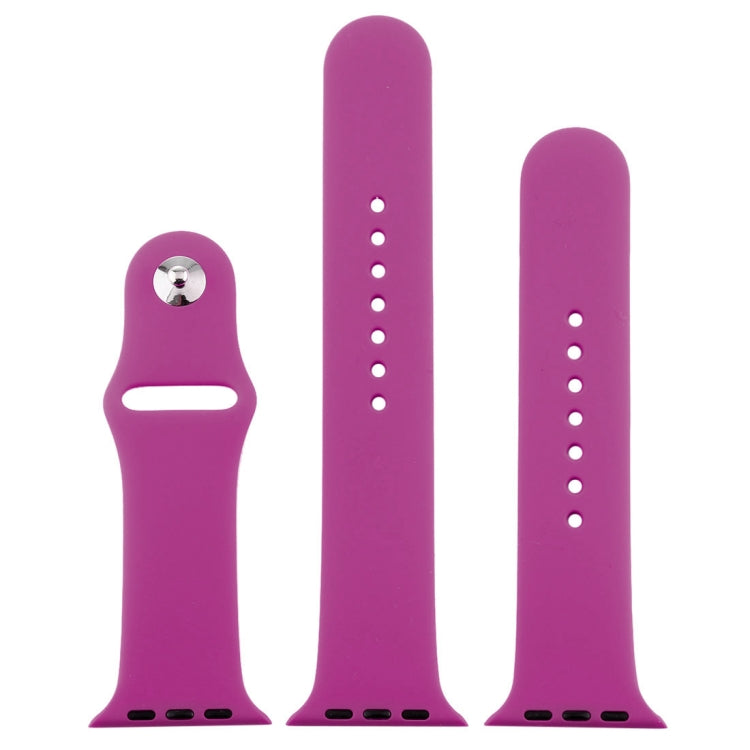 Frendorf | Für Apple Watch Serie 10 42mm / 9&8&7 41mm / SE 3&SE 2&6&SE&5&4 40mm / 3&2&1 38mm 3 in 1 Gummi-Uhrenarmband mit Dornschließe (Drachenfrucht)