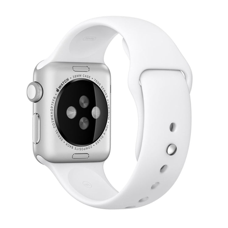 Frendorf | Für Apple Watch Series 10 42mm / 9&8&7 41mm / SE 3&SE 2&6&SE&5&4 40mm / 3&2&1 38mm 3 in 1 Gummi-Uhrenarmband mit Dornschließe(Weiß)