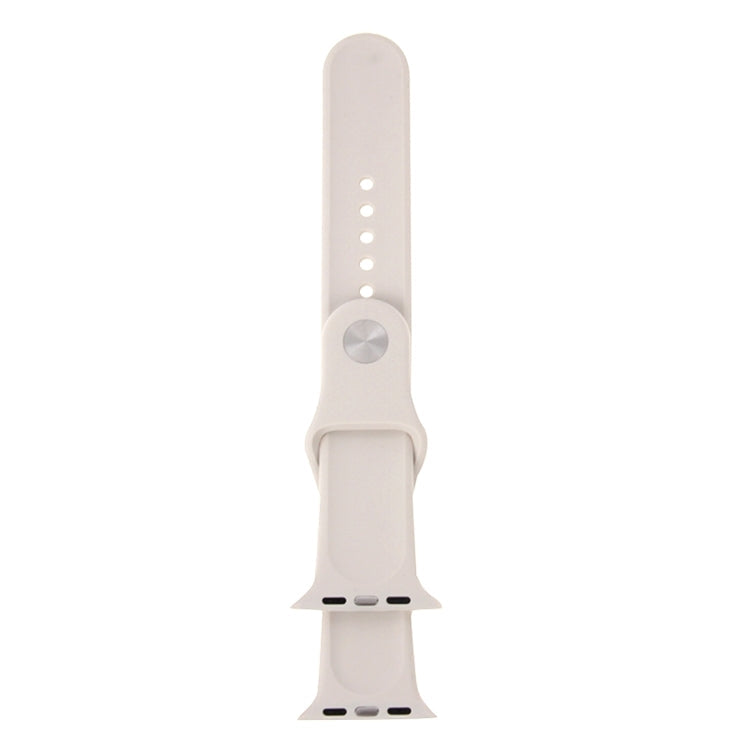Frendorf | Für Apple Watch Series 10 42mm / 9&8&7 41mm / SE 3&SE 2&6&SE&5&4 40mm / 3&2&1 38mm 3 in 1 Gummi-Uhrband mit Dornschließe (Beige)