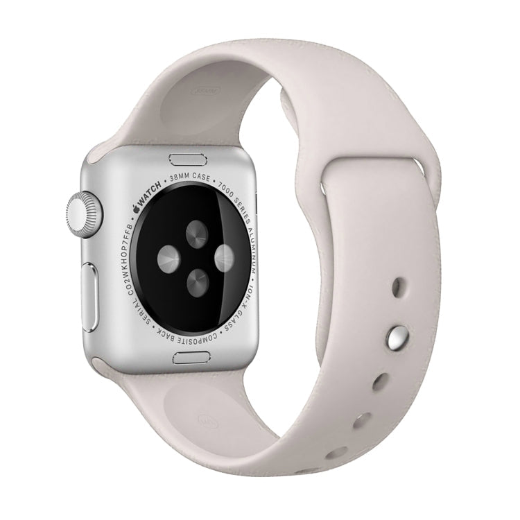 Frendorf | Für Apple Watch Series 10 42mm / 9&8&7 41mm / SE 3&SE 2&6&SE&5&4 40mm / 3&2&1 38mm 3 in 1 Gummi-Uhrband mit Dornschließe (Beige)