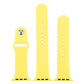 Frendorf | Für Apple Watch Series 10 42mm / 9&8&7 41mm / SE 3&SE 2&6&SE&5&4 40mm / 3&2&1 38mm 3 in 1 Gummi-Uhrenband mit Pin-Schließe (Glänzend Gelb)