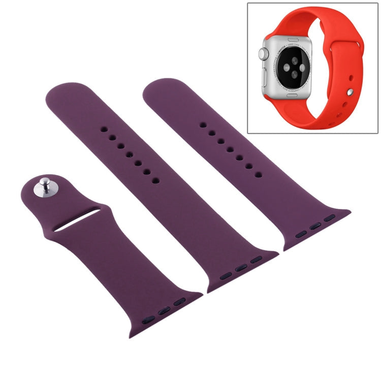 Frendorf | Für Apple Watch Series 10 42mm / 9&8&7 41mm / SE 3&SE 2&6&SE&5&4 40mm / 3&2&1 38mm 3 in 1 Gummi-Uhrenarmband mit Dornschließe (Kirschen)