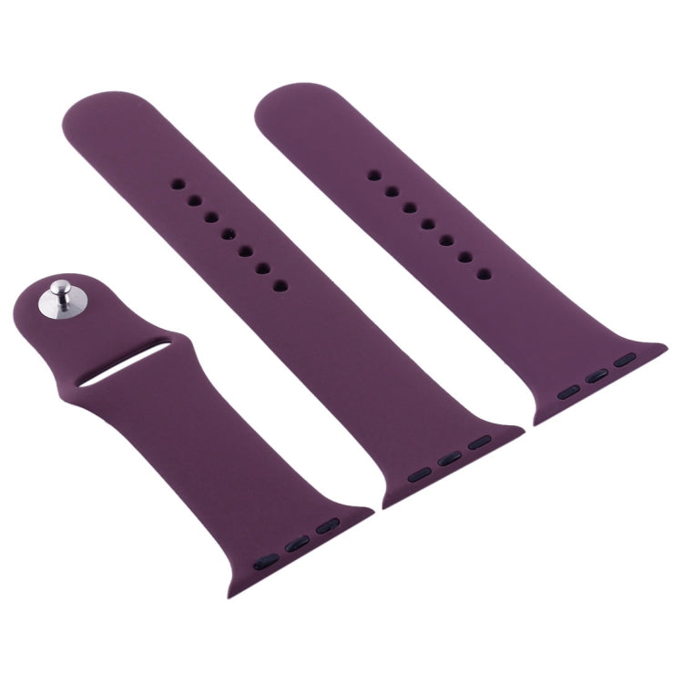 Frendorf | Für Apple Watch Series 10 42mm / 9&8&7 41mm / SE 3&SE 2&6&SE&5&4 40mm / 3&2&1 38mm 3 in 1 Gummi-Uhrenarmband mit Dornschließe (Kirschen)