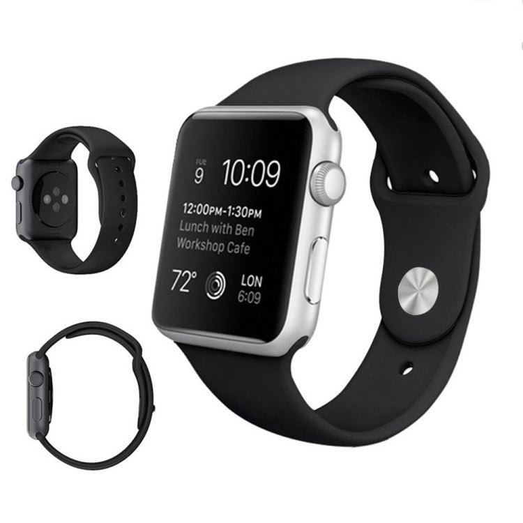 Frendorf | Für Apple Watch Series 10 42mm / 9&8&7 41mm / SE 3&SE 2&6&SE&5&4 40mm / 3&2&1 38mm 3 in 1 Gummiuhrband mit Dornschließe (Blau)