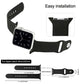 Frendorf | Für Apple Watch Series 10 42mm / 9&8&7 41mm / SE 3&SE 2&6&SE&5&4 40mm / 3&2&1 38mm 3 in 1 Gummiuhrband mit Dornschließe (Blau)