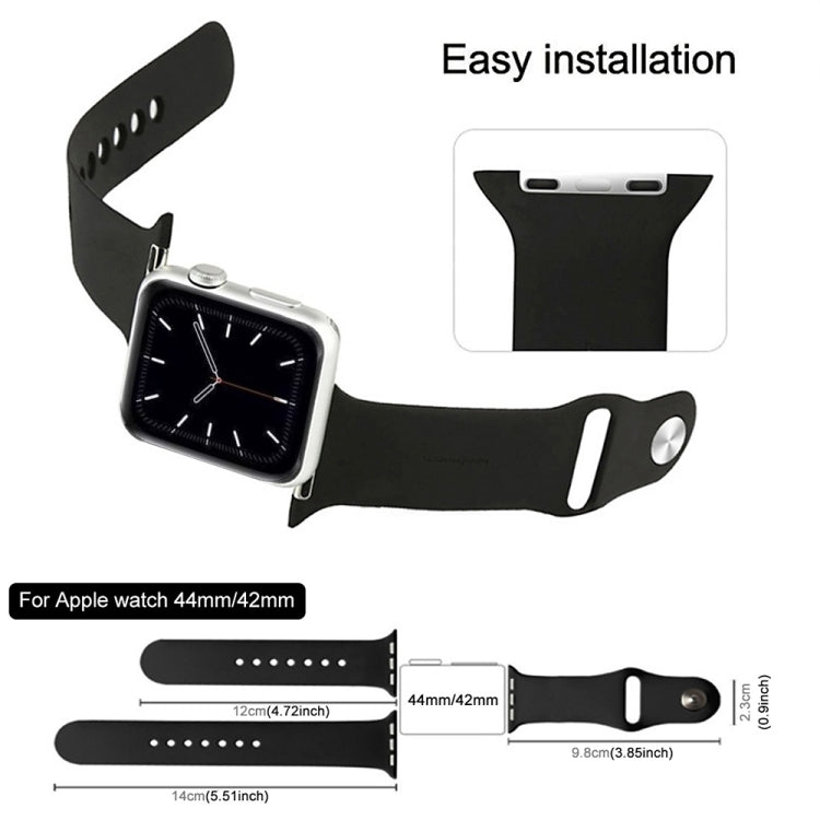 Frendorf | Für Apple Watch Series 10 42mm / 9&8&7 41mm / SE 3&SE 2&6&SE&5&4 40mm / 3&2&1 38mm 3 in 1 Gummi Uhrband mit Steckverschluss (Dunkelblau)