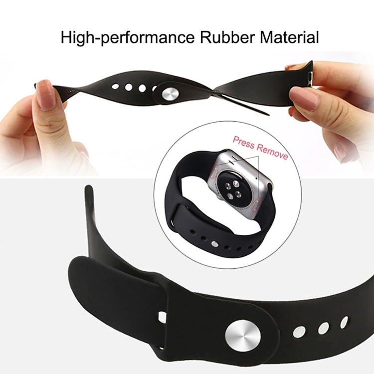 Frendorf | Für Apple Watch Series 10 42mm / 9&8&7 41mm / SE 3&SE 2&6&SE&5&4 40mm / 3&2&1 38mm 3 in 1 Gummiuhrband mit Dornschließe (Blau)
