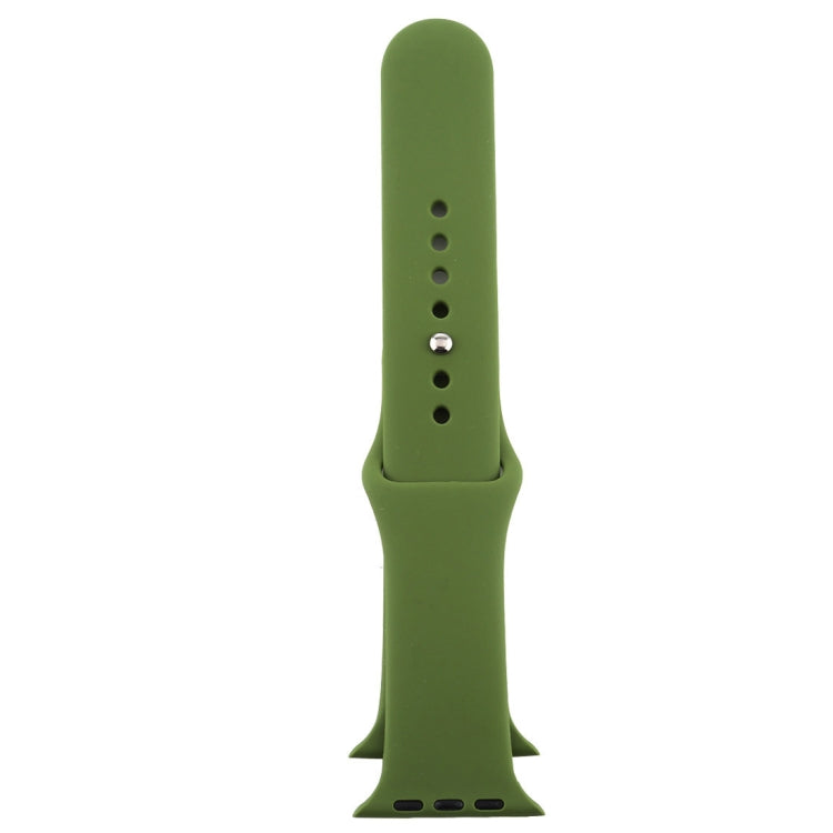 Frerndorf | Für Apple Watch Ultra 49mm & Watch Ultra 2 49mm / Series 9&8&7 45mm / SE 3&SE 2&6&SE&5&4 44mm / 3&2&1 42mm 3 in 1 Gummi-Uhrenarmband mit Steckschließe (Kieferngrün)