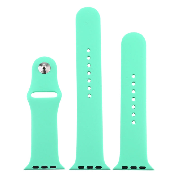 Frerndorf | Für Apple Watch Ultra 49mm & Watch Ultra 2 49mm / Series 9&8&7 45mm / SE 3&SE 2&6&SE&5&4 44mm / 3&2&1 42mm 3 in 1 Gummi-Uhrenarmband mit Dornverschluss (Leave Fragrant Green)