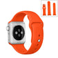 Frerndorf | Für Apple Watch Ultra 49mm & Watch Ultra 2 49mm / Series 9&8&7 45mm / SE 3&SE 2&6&SE&5&4 44mm / 3&2&1 42mm 3 in 1 Gummi-Uhrenarmband mit Dornschließe (Orange)