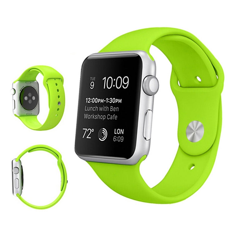 Frerndorf | Für Apple Watch Ultra 49mm & Watch Ultra 2 49mm / Series 9&8&7 45mm / SE 3&SE 2&6&SE&5&4 44mm / 3&2&1 42mm 3 in 1 Gummi-Uhrband mit Dornschließe (Grün)