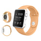 Frerndorf | Für Apple Watch Ultra 49mm & Watch Ultra 2 49mm / Series 9&8&7 45mm / SE 3&SE 2&6&SE&5&4 44mm / 3&2&1 42mm 3 in 1 Gummi-Uhrenarmband mit Dornschließe (Khaki)
