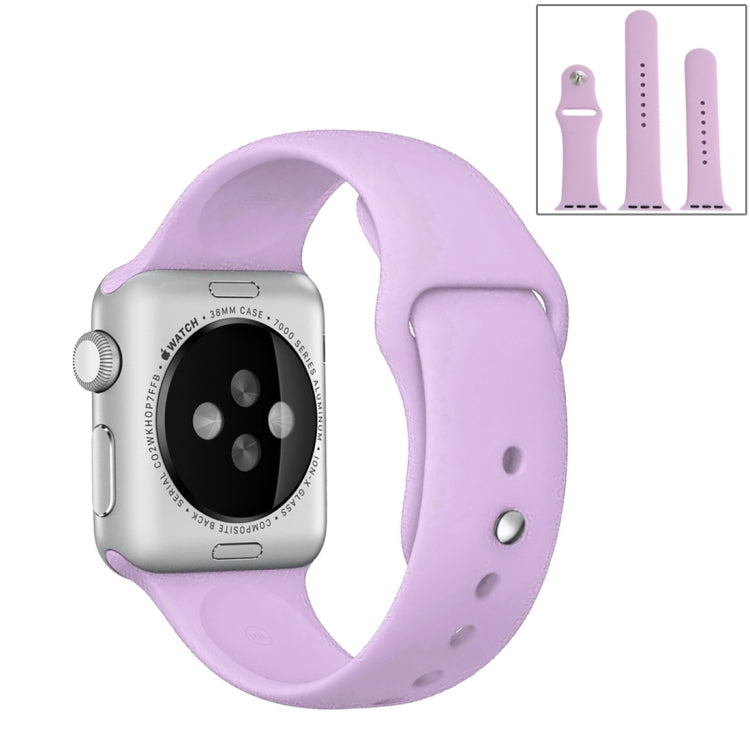 Frerndorf | Für Apple Watch Ultra 49mm & Watch Ultra 2 49mm / Series 9&8&7 45mm / SE 3&SE 2&6&SE&5&4 44mm / 3&2&1 42mm 3 in 1 Gummi-Uhrband mit Dornschließe (Lila)