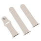 Frerndorf | Für Apple Watch Ultra 49mm & Watch Ultra 2 49mm / Series 9&8&7 45mm / SE 3&SE 2&6&SE&5&4 44mm / 3&2&1 42mm 3 in 1 Gummi-Uhrenband mit Druckverschluss (Starlight)