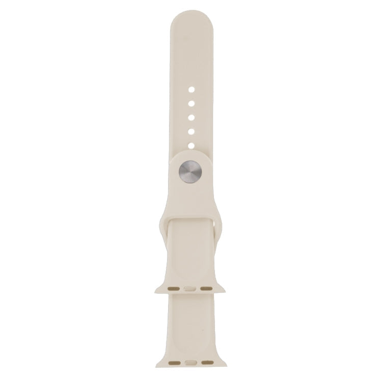 Frerndorf | Für Apple Watch Ultra 49mm & Watch Ultra 2 49mm / Series 9&8&7 45mm / SE 3&SE 2&6&SE&5&4 44mm / 3&2&1 42mm 3 in 1 Gummi-Uhrenband mit Druckverschluss (Starlight)