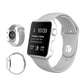 Frerndorf | Für Apple Watch Ultra 49mm & Watch Ultra 2 49mm / Series 9&8&7 45mm / SE 3&SE 2&6&SE&5&4 44mm / 3&2&1 42mm 3 in 1 Gummi-Uhrenarmband mit Dornschließe (Silber)