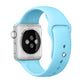 Frerndorf | Für Apple Watch Ultra 49mm & Watch Ultra 2 49mm / Series 9&8&7 45mm / SE 3&SE 2&6&SE&5&4 44mm / 3&2&1 42mm 3 in 1 Gummi-Uhrenarmband mit Dornschließe (Babyblau)