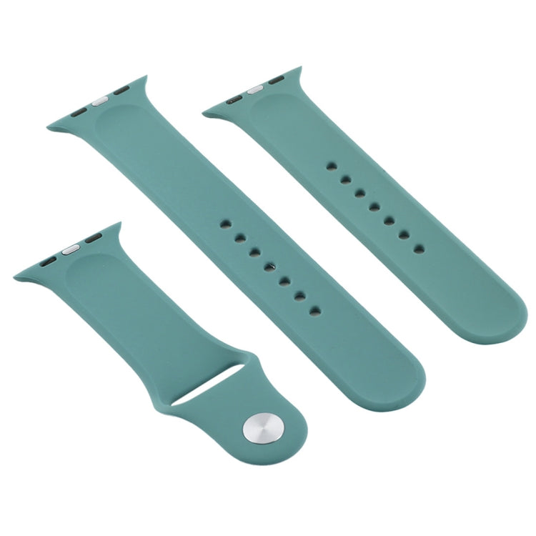 Frerndorf | Für Apple Watch Ultra 49mm & Watch Ultra 2 49mm / Series 9&8&7 45mm / SE 3&SE 2&6&SE&5&4 44mm / 3&2&1 42mm 3 in 1 Gummi-Uhrenarmband mit Dornschließe (Kaktus)
