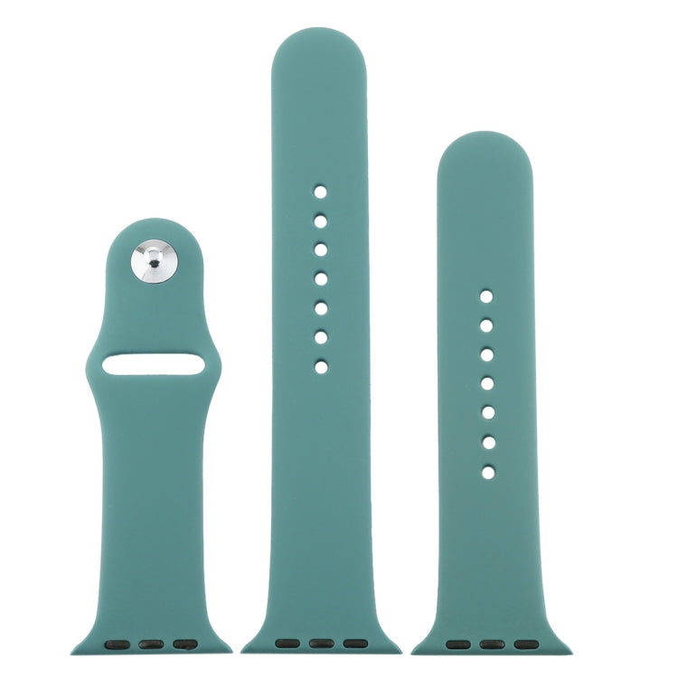 Frerndorf | Für Apple Watch Ultra 49mm & Watch Ultra 2 49mm / Series 9&8&7 45mm / SE 3&SE 2&6&SE&5&4 44mm / 3&2&1 42mm 3 in 1 Gummi-Uhrenarmband mit Dornschließe (Kaktus)